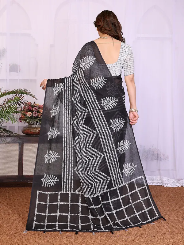Digital_Print_Cotton_Linen_Saree