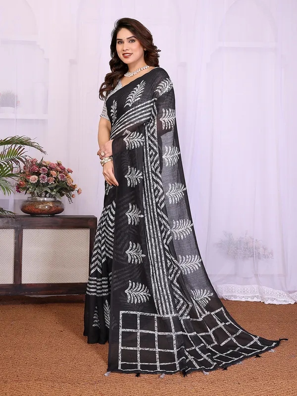 Digital_Print_Cotton_Linen_Saree