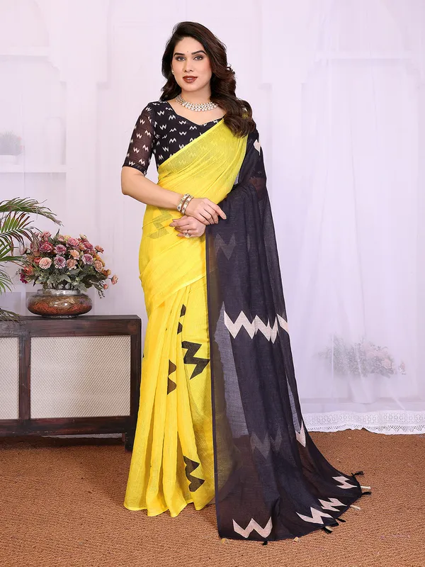 Digital_Print_Cotton_Linen_Saree