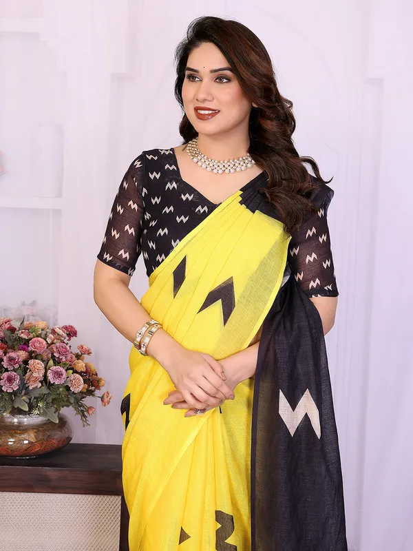 Digital_Print_Cotton_Linen_Saree