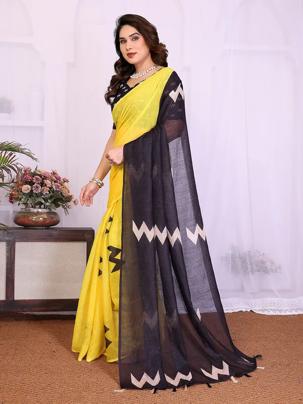 Digital_Print_Cotton_Linen_Saree