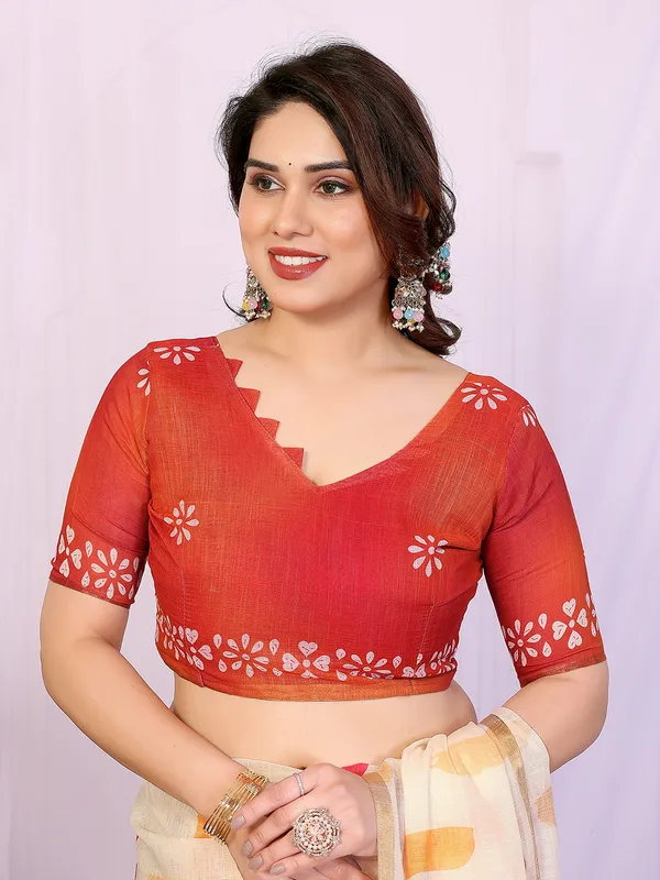 Digital_Print_Cotton_Linen_Saree_With_Unstitched_Blouse_Piece_(WHITE)