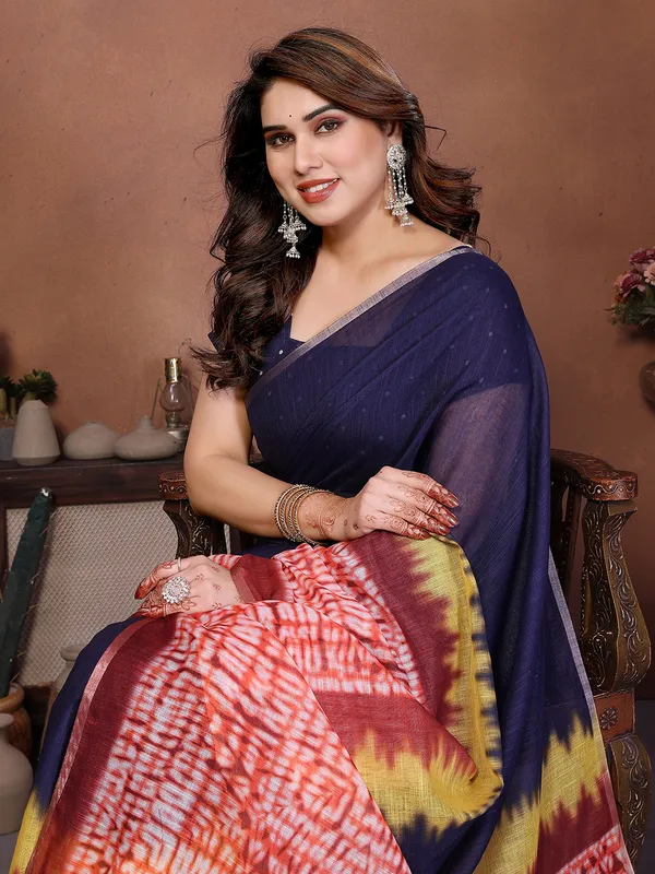 Digital_Print_Cotton_Linen_Saree_With_Unstitched_Blouse_Piece_(BLACK)