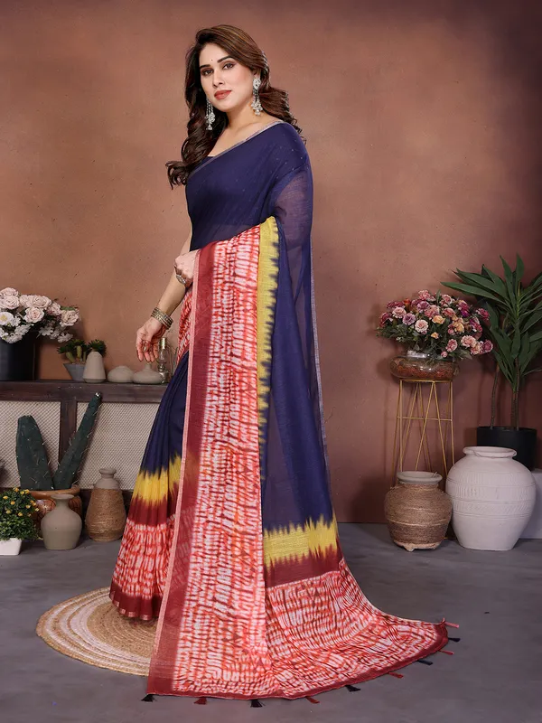 Digital_Print_Cotton_Linen_Saree_With_Unstitched_Blouse_Piece_(BLACK)