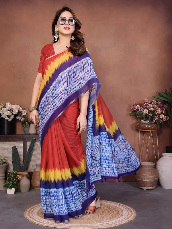 Digital_Print_Cotton_Linen_Saree_With_Unstitched_Blouse_Piece_(PURPLE)
