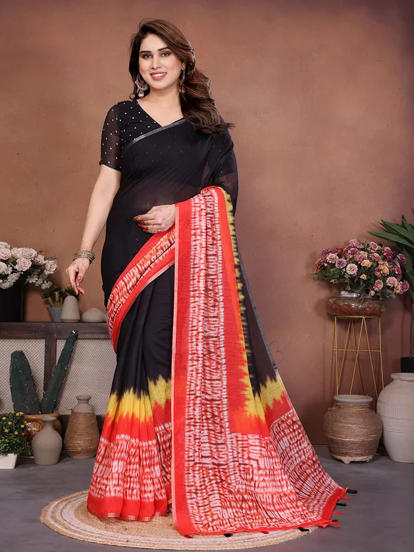 Digital_Print_Cotton_Linen_Saree_With_Unstitched_Blouse_Piece_(NEVY_BLUE)