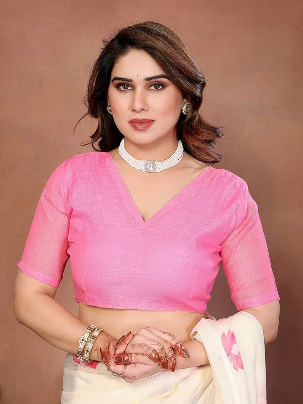 Digital_Print_Cotton_Linen_Saree_With_Unstitched_Blouse_Piece_(CREAM)