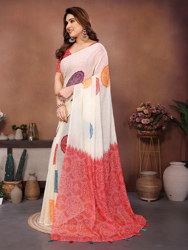 Digital_Print_Cotton_Linen_Saree_With_Unstitched_Blouse_Piece_(White)