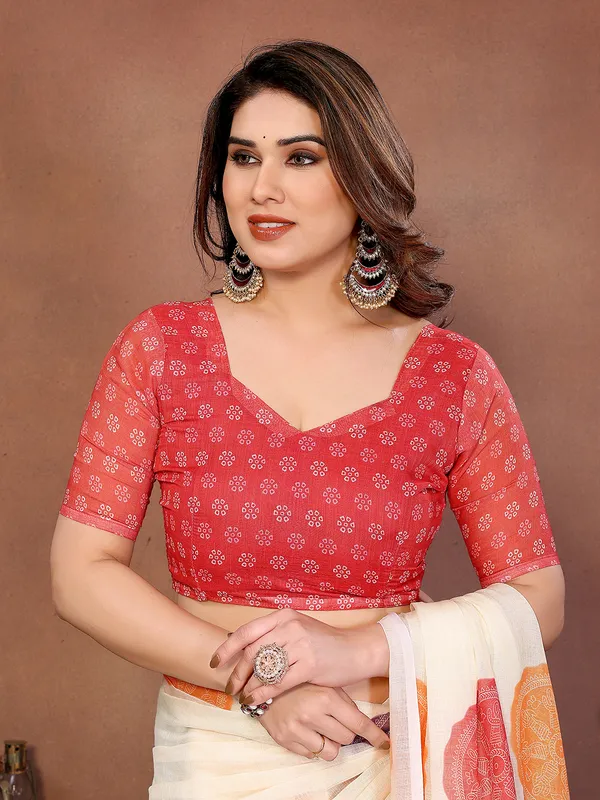 Digital_Print_Cotton_Linen_Saree_With_Unstitched_Blouse_Piece_(White)