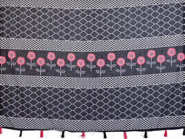 Digital_Print_Cotton_Linen_Saree_With_Unstitched_Blouse_Piece