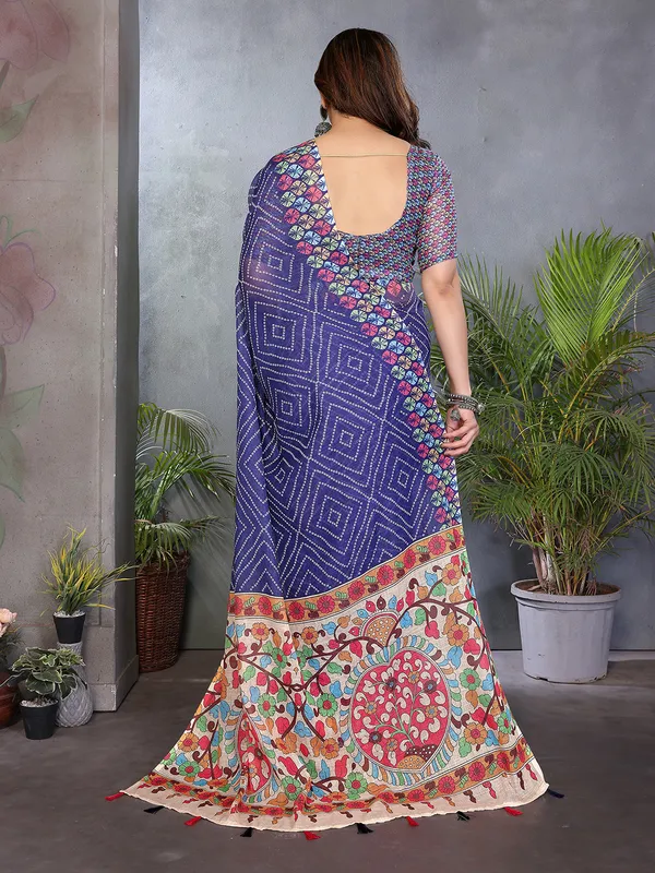 Digital_Print_Cotton_Linen_Saree_With_Unstitched_Blouse_Piece
