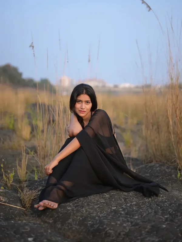 Elegant_Solid_Chiffon_Plain_Dyed_Saree_With_Unstitched_Blouse_Piece
