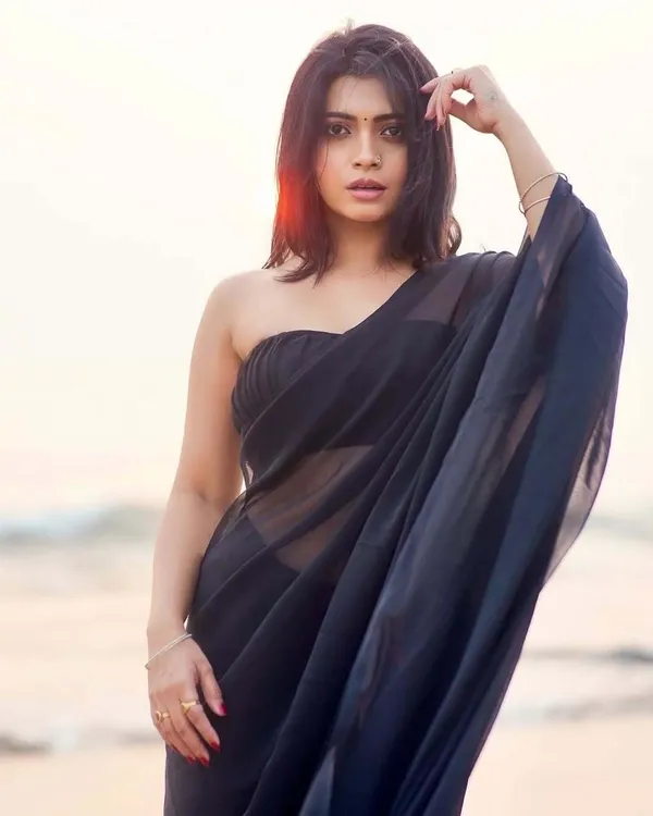 Elegant_Solid_Chiffon_Plain_Dyed_Saree_With_Unstitched_Blouse_Piece