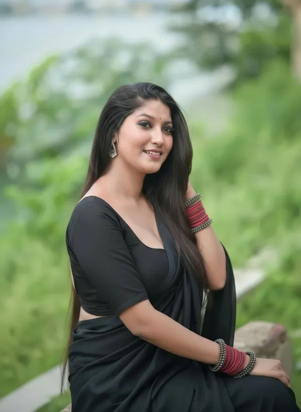 Elegant_Solid_Chiffon_Plain_Dyed_Saree_With_Unstitched_Blouse_Piece