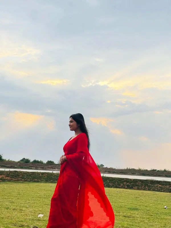 Plain_Dyed_Daily_Wear_Georgette_Saree_With_Unstitched_Blouse_Piece