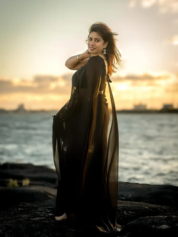 Elegant_Solid_Chiffon_Plain_Dyed_Saree_With_Unstitched_Blouse_Piece