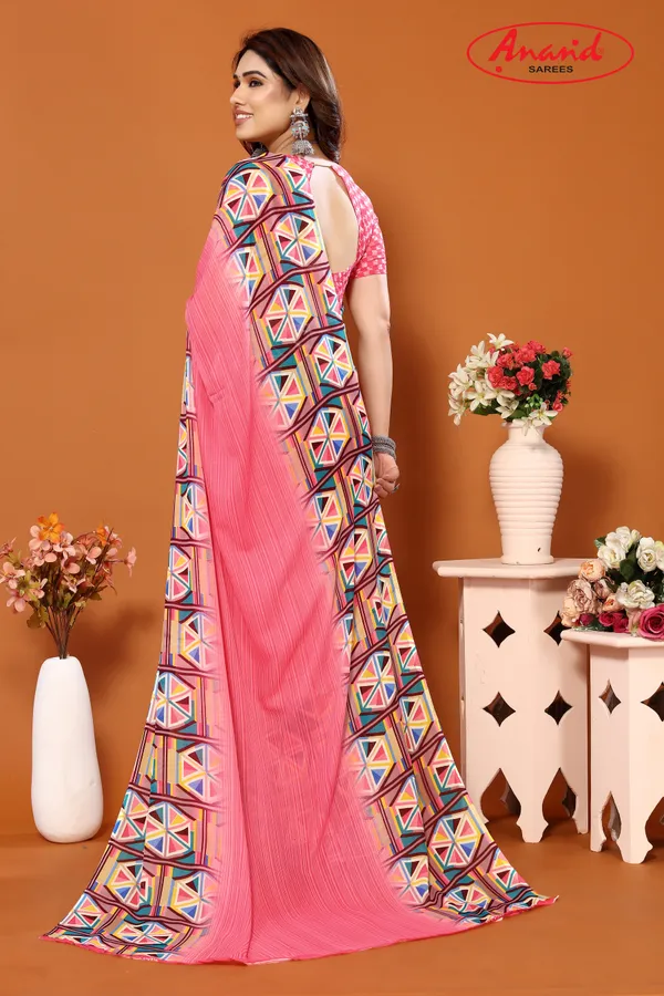 Printed,_Ombre,_Geometric_Print_Daily_Wear_Georgette_Saree__(Pink)