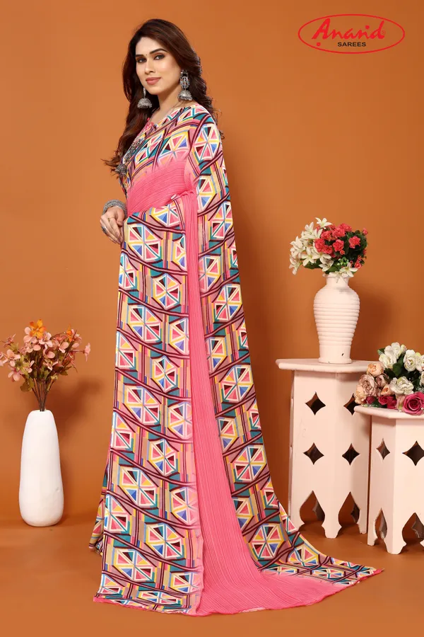 Printed,_Ombre,_Geometric_Print_Daily_Wear_Georgette_Saree__(Pink)