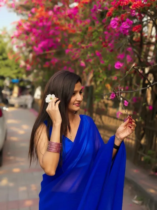 Plain_Dyed_Daily_Wear_Georgette_Saree_With_Unstitched_Blouse_Piece