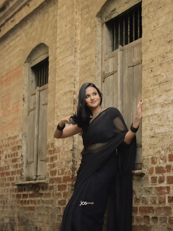 Elegant_Solid_Chiffon_Plain_Dyed_Saree_With_Unstitched_Blouse_Piece