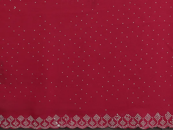 Embellished,_Self_Design_Bollywood_Georgette,_Chiffon_Saree__(Maroon)