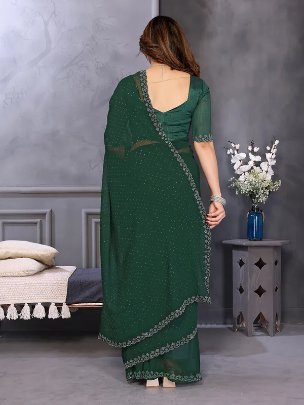 Embellished,_Self_Design_Bollywood_Georgette,_Chiffon_Saree__(Green)