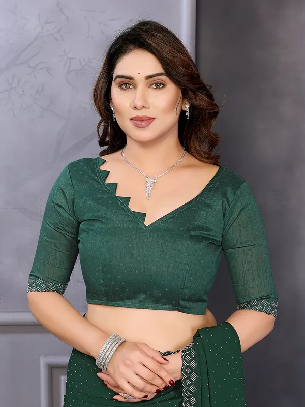 Embellished,_Self_Design_Bollywood_Georgette,_Chiffon_Saree__(Green)