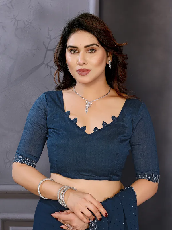Embellished,_Self_Design_Bollywood_Georgette,_Chiffon_Saree__(Rama)
