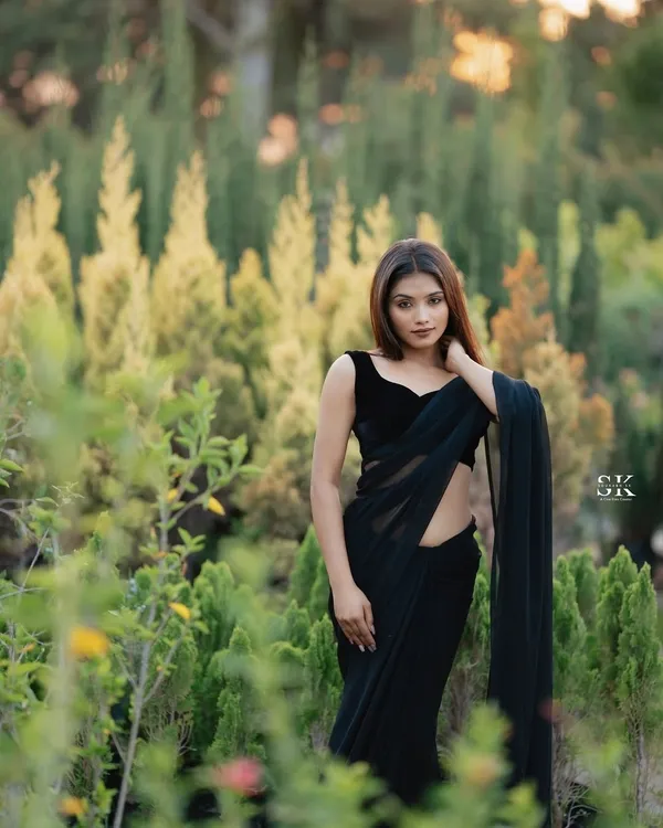 Elegant_Solid_Chiffon_Plain_Dyed_Saree_With_Unstitched_Blouse_Piece