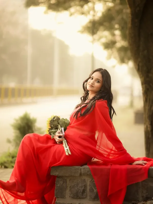 Plain_Dyed_Daily_Wear_Georgette_Saree_With_Unstitched_Blouse_Piece