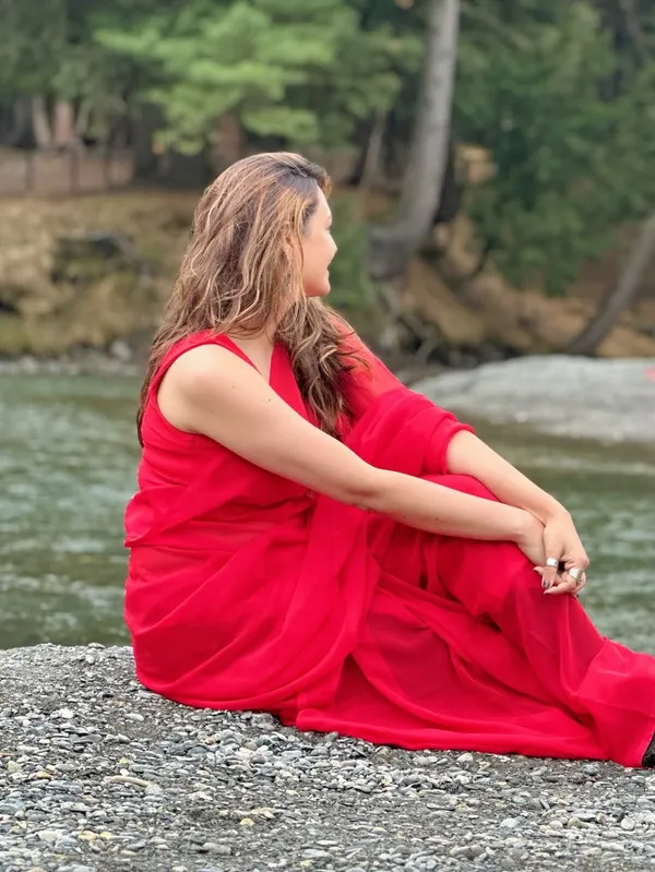 Plain_Dyed_Daily_Wear_Georgette_Saree_With_Unstitched_Blouse_Piece