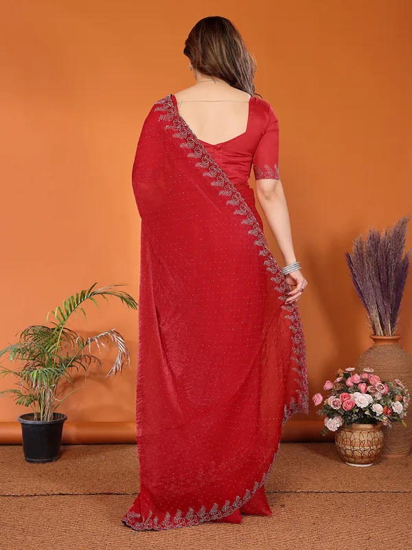 Women's_Chiffon_Shiny_Stone_and_Diamond_Work_Lace_Boarder_Saree_With_Unstitched_Blouse_Piece