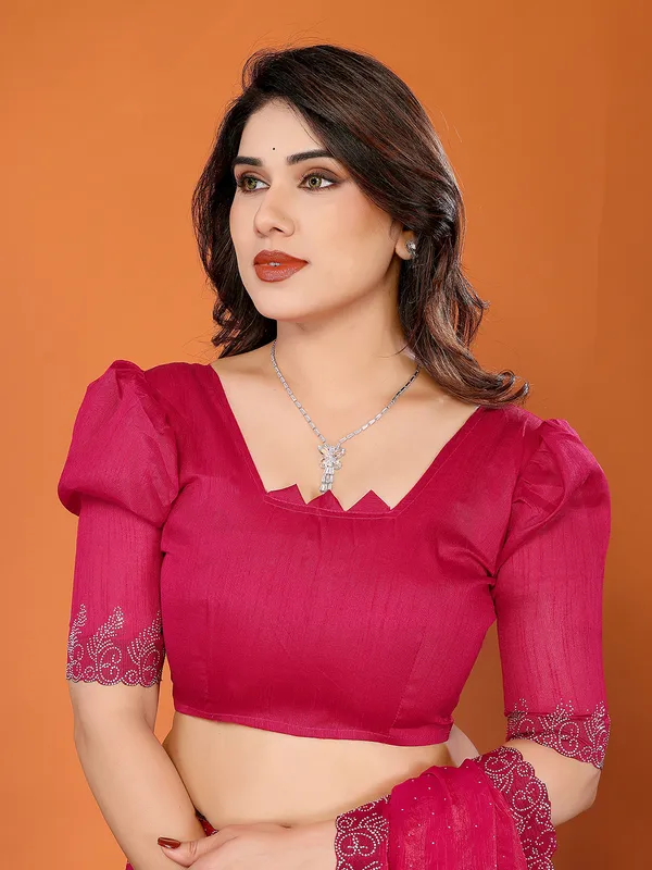 Women's_Chiffon_Shiny_Stone_and_Diamond_Work_Lace_Boarder_Saree_With_Unstitched_Blouse_Piece