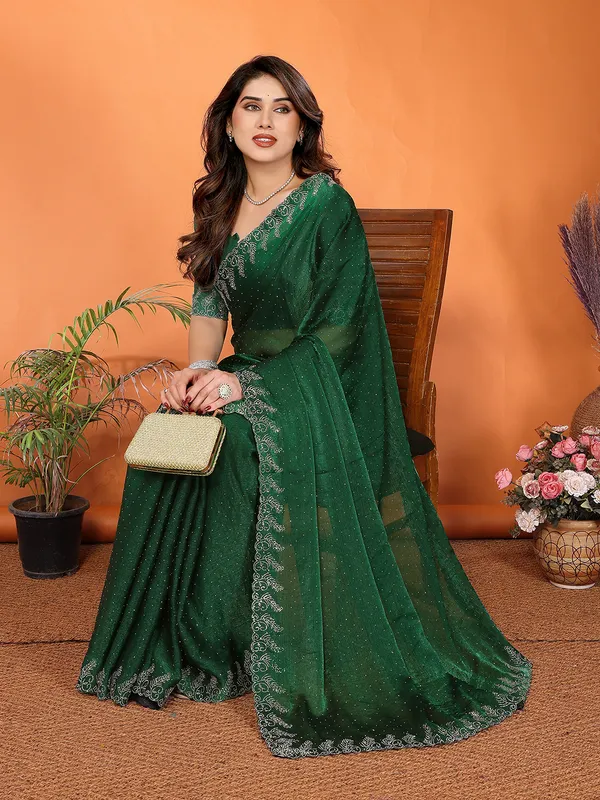Women's_Chiffon_Shiny_Stone_and_Diamond_Work_Lace_Boarder_Saree_With_Unstitched_Blouse_Piece