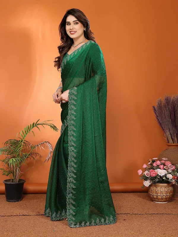 Women's_Chiffon_Shiny_Stone_and_Diamond_Work_Lace_Boarder_Saree_With_Unstitched_Blouse_Piece