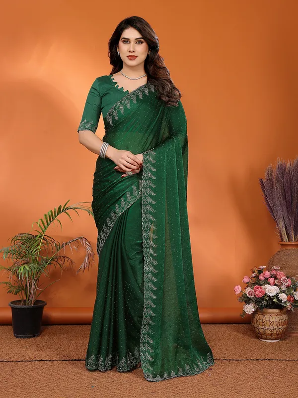 Women's_Chiffon_Shiny_Stone_and_Diamond_Work_Lace_Boarder_Saree_With_Unstitched_Blouse_Piece