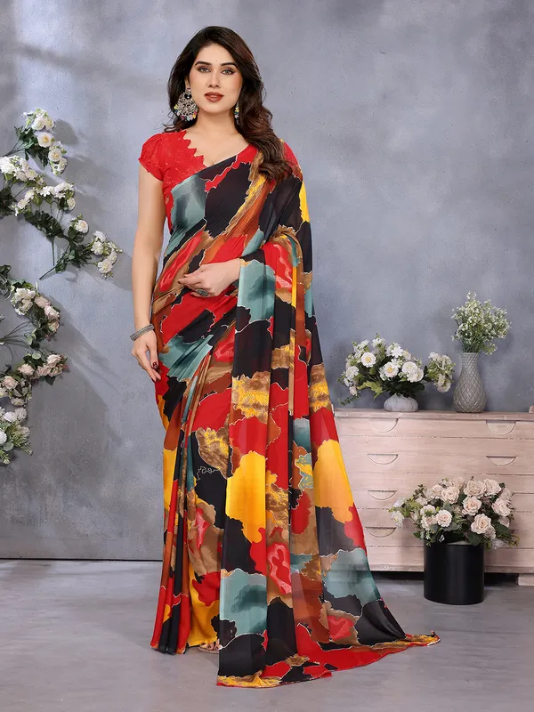 Women's_Graphic_Print_Georgette_Saree_With_Unstitched_Blouse_Piece