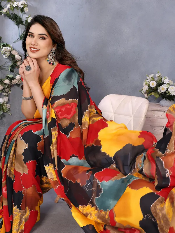 Women's_Graphic_Print_Georgette_Saree_With_Unstitched_Blouse_Piece