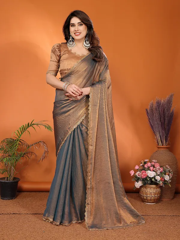 Women's_Tissue_Pure_Silk_Chiffon_Two_Tone_Hand_Work_Lace_Border_Saree_With_UnStitched_Blouse_Piece