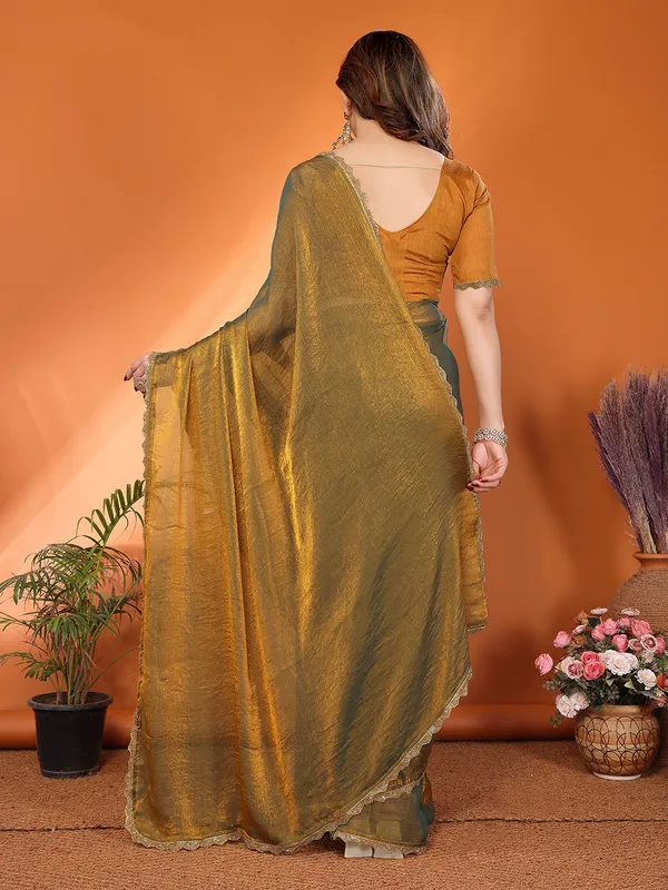 Women's_Tissue_Pure_Silk_Chiffon_Two_Tone_Hand_Work_Lace_Border_Saree_With_UnStitched_Blouse_Piece