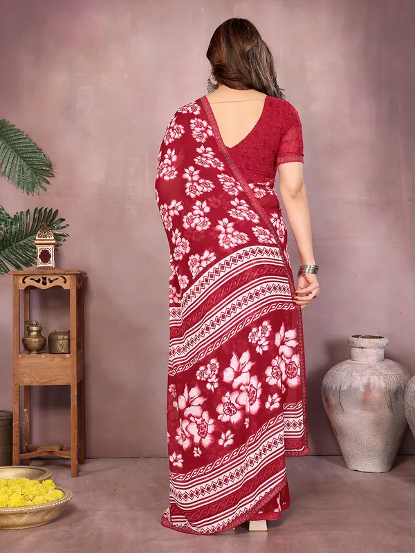Paisley,_Floral_Print_Daily_Wear_Georgette_Saree��(Maroon)