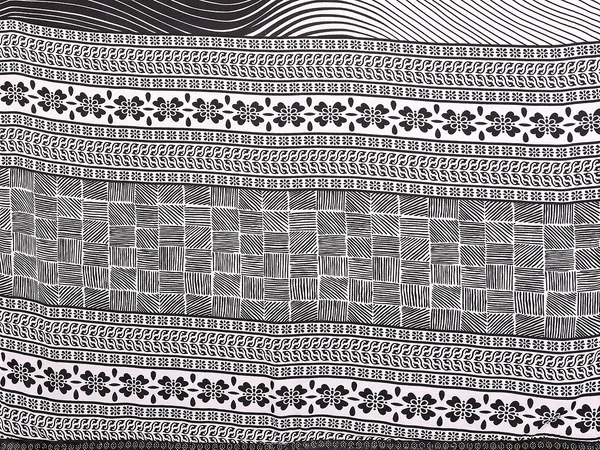 Paisley,_Striped,_Floral_Print_Daily_Wear_Georgette_Saree��(Black)