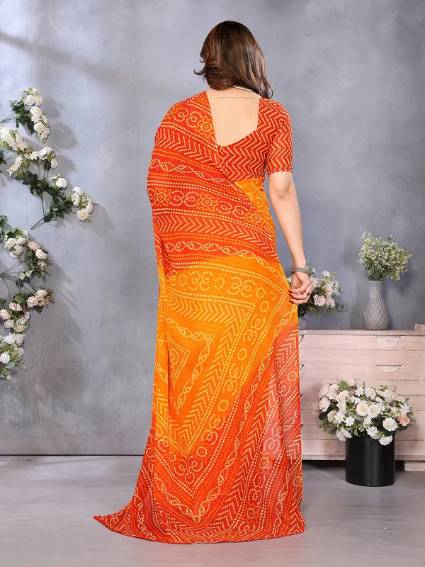 Ombre,_Paisley,_Printed_Bandhani_Georgette_Saree��(Orange,_Yellow)