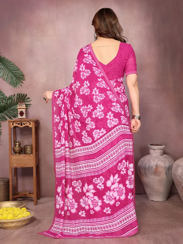 Paisley,_Floral_Print_Daily_Wear_Georgette_Saree��(Pink)