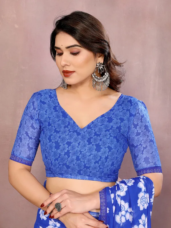 Paisley,_Floral_Print_Daily_Wear_Georgette_Saree��(Blue)