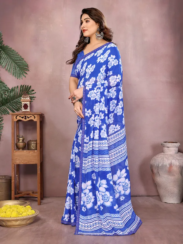 Paisley,_Floral_Print_Daily_Wear_Georgette_Saree��(Blue)