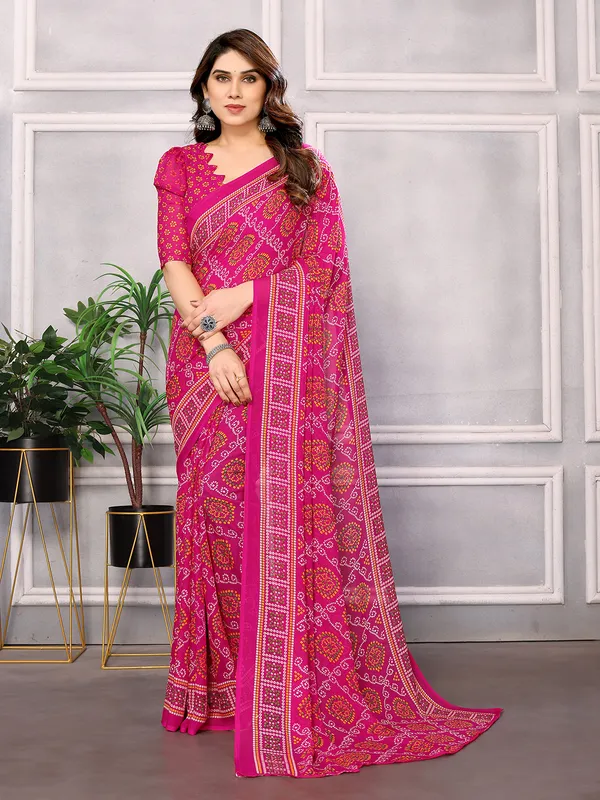 Graphic_Print_Bollywood_Georgette_Saree_(Red)