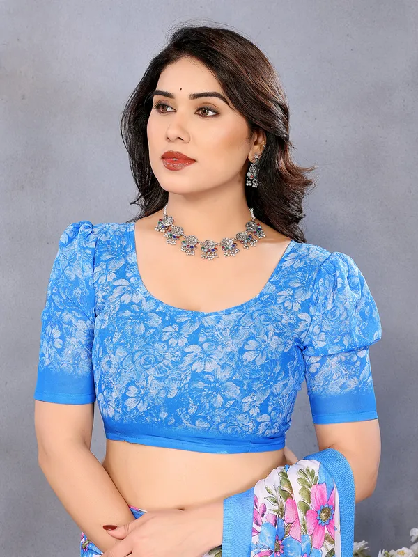 Paisley,_Floral_Print_Daily_Wear_Georgette_Saree��(Light_Blue,_Pink,_White)