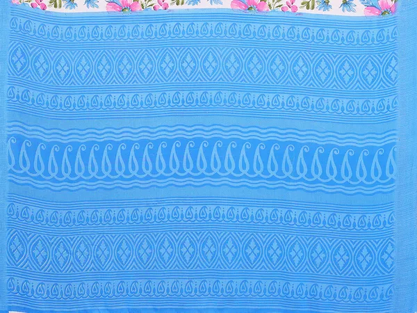 Paisley,_Floral_Print_Daily_Wear_Georgette_Saree��(Light_Blue,_Pink,_White)