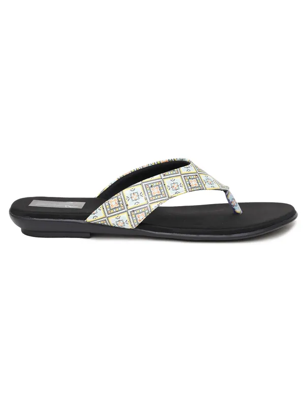Women's_Embellished_One_toe_Flats_(__YELLOW_)